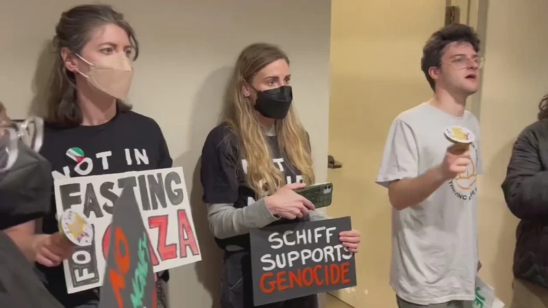Reject Aipac Sit In At Adam Schiffs Office 2
